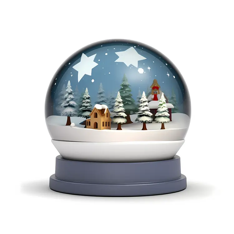 Beautiful Snow Globe with Winter Scene