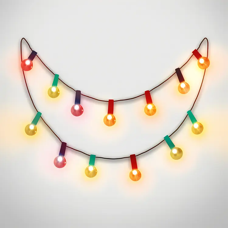 Colorful String Lights with Clips