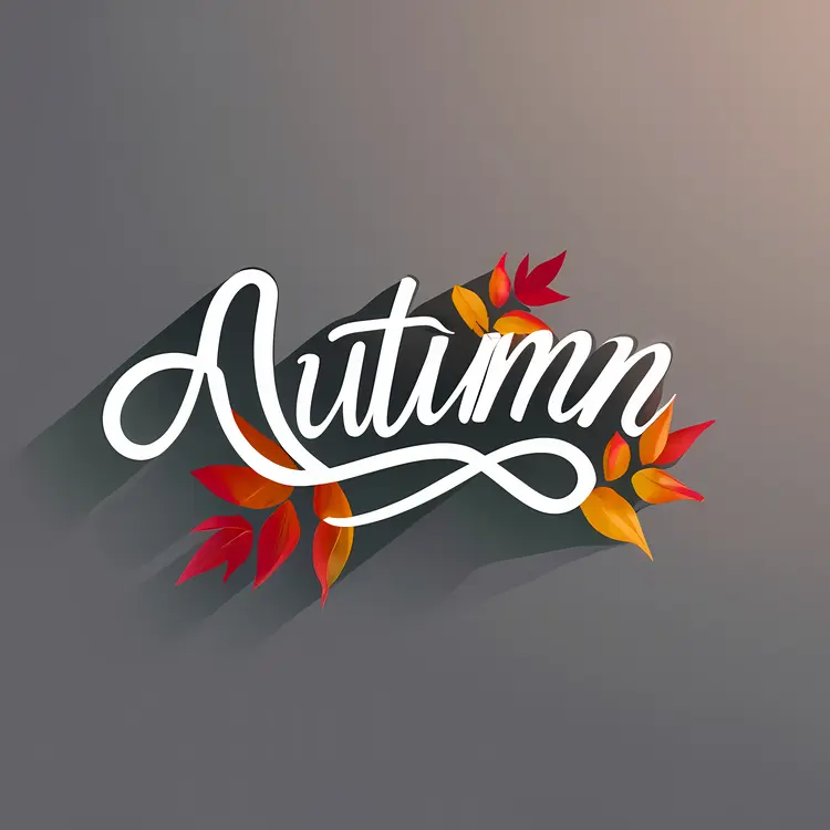 Minimal Autumn with Leaves