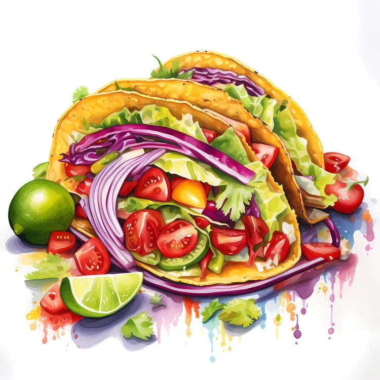 Colorful Tacos with Fresh Vegetables