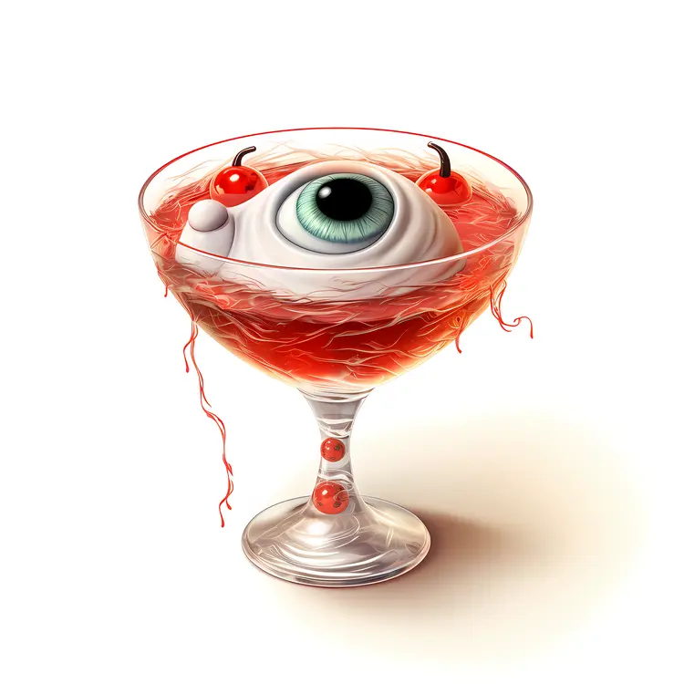 Creepy Eyeball Cocktail with Cherries