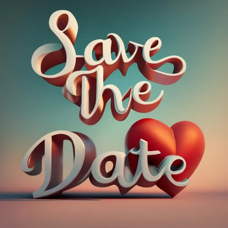 3D Save the Date Announcement