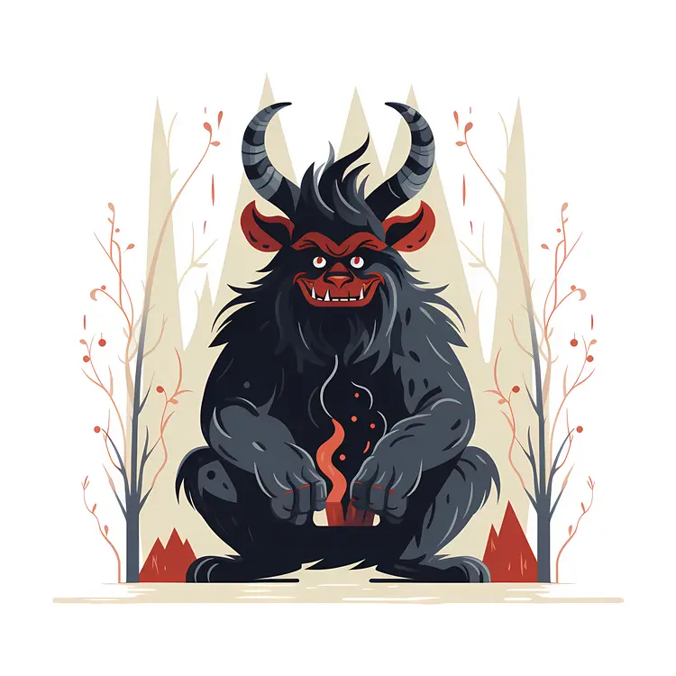 Cartoon Horned Monster