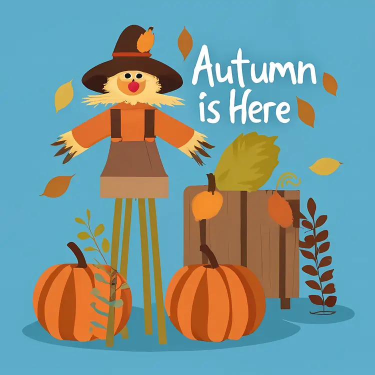 Scarecrow with Pumpkins