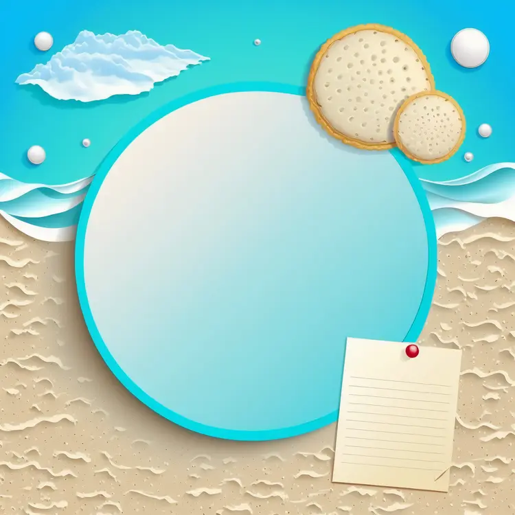 Beach-themed Circle with Cookies and Note