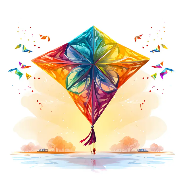 Large Colorful Kite in the Sky