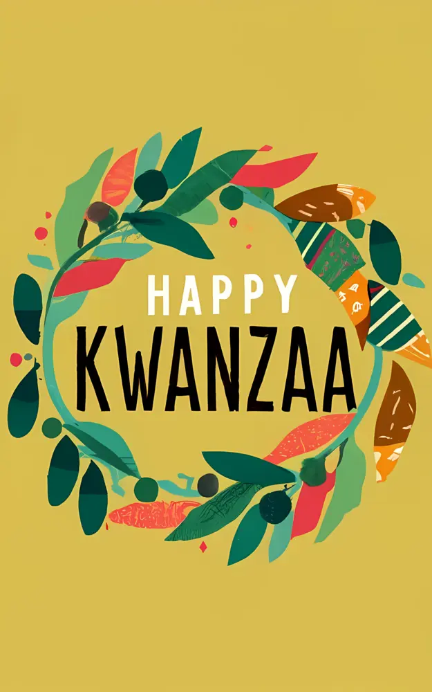 Colorful wreath for Kwanzaa
