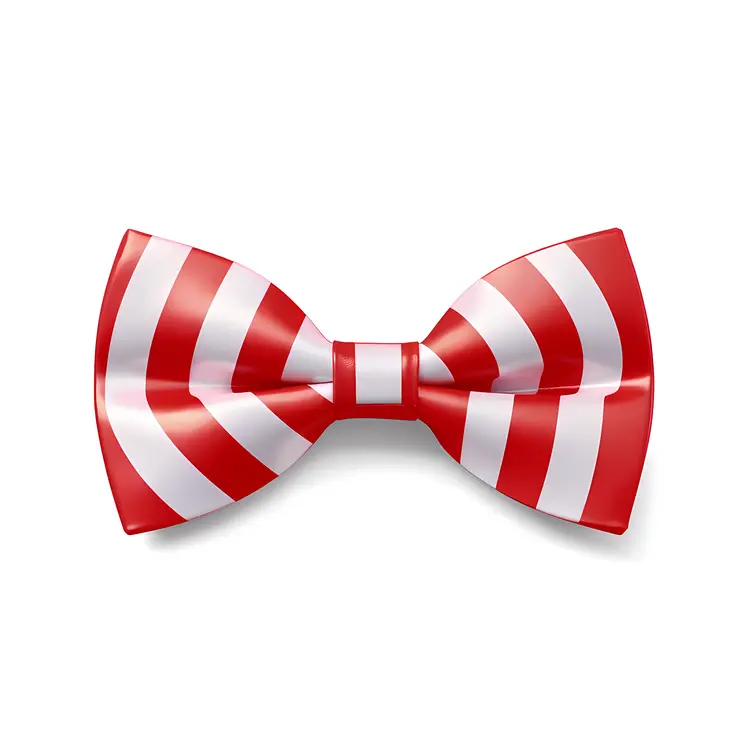 Red and White Striped Bow Tie for Festive Occasions