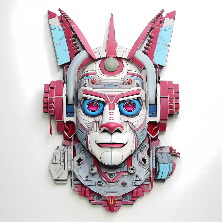 Futuristic Robot Face Design
