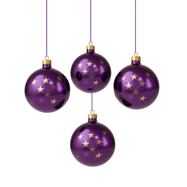 Purple Star Ornaments for Christmas
