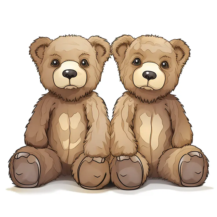 Cute Twin Teddy Bears