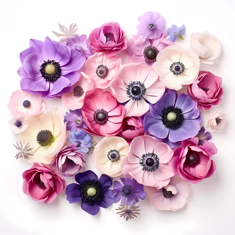 Colorful Flowers Arrangement Still Life