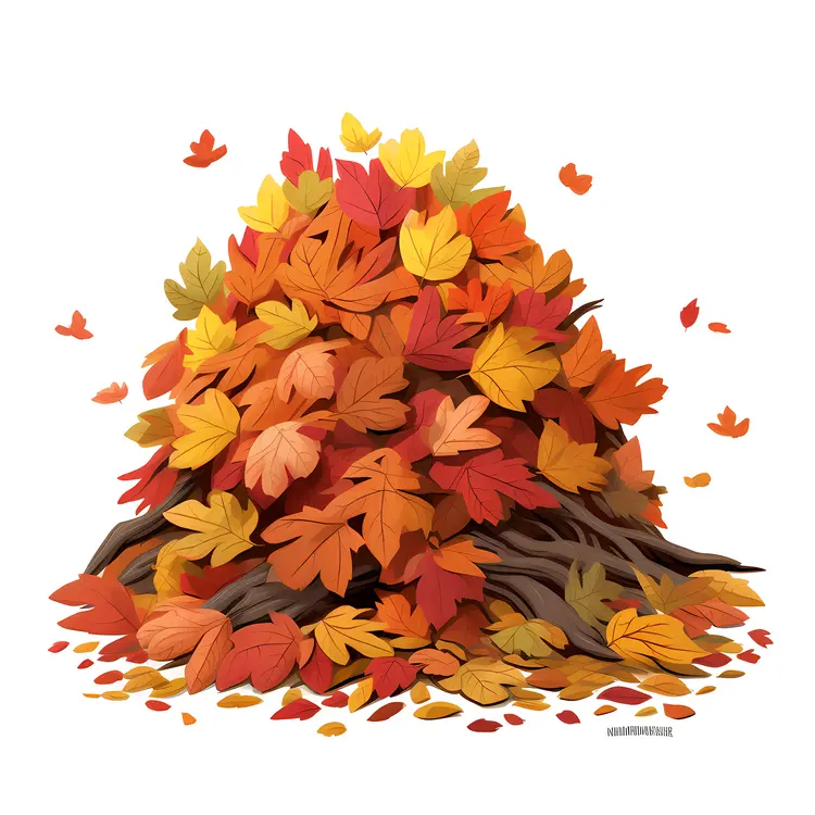 Bright Pile of Autumn Leaves