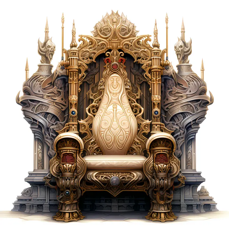 Luxurious Ornate Throne with Intricate Details