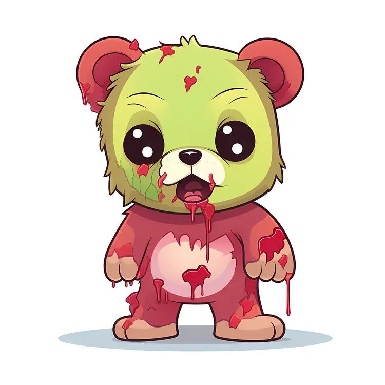 Cute Zombie Bear for Halloween
