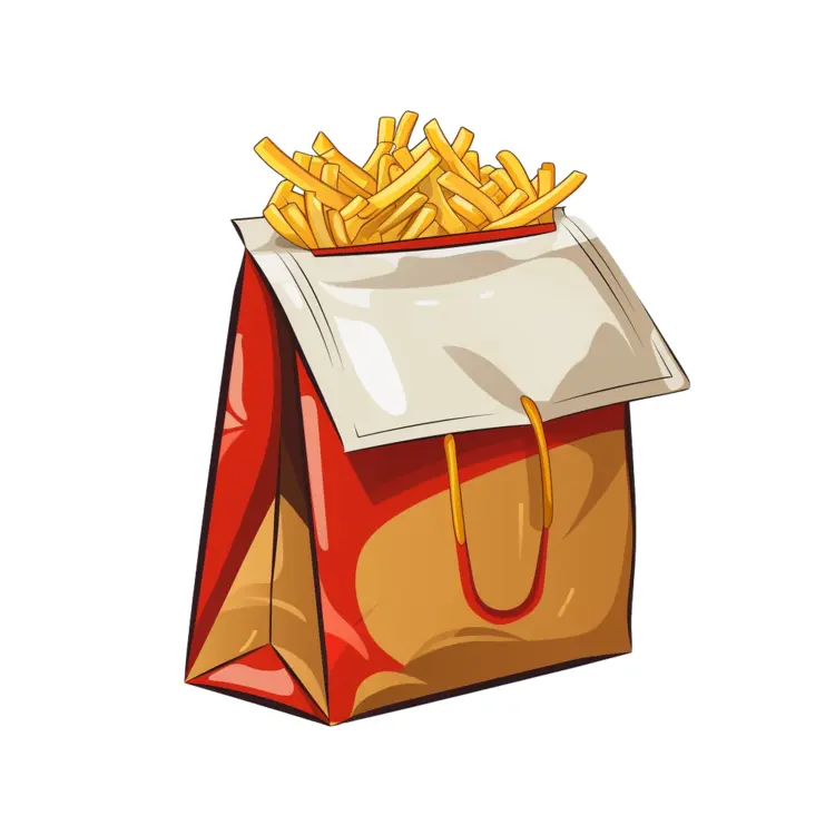 Fries Bag with French Fries