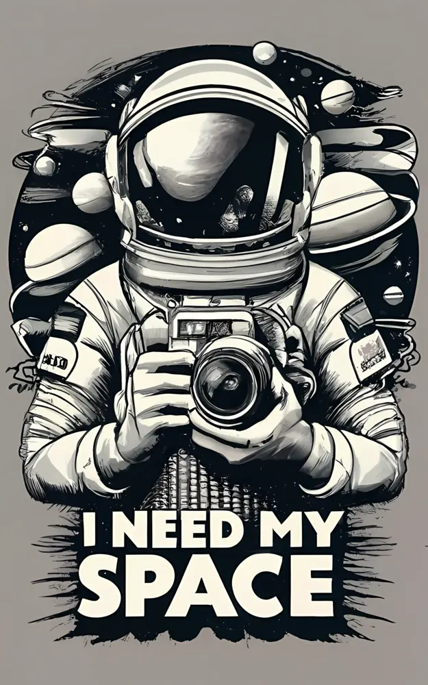 Astronaut with Camera in Space