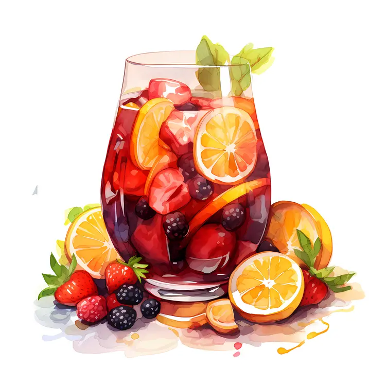 Refreshing Fruit Punch with Oranges and Berries