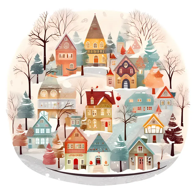 Small cute doodle house