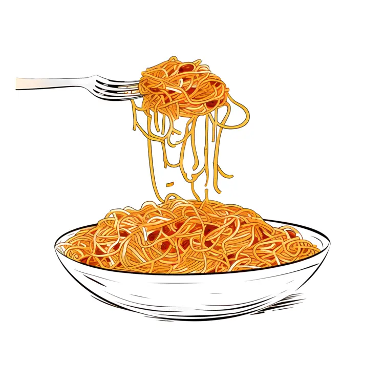 Delicious Spaghetti on a Plate with Fork