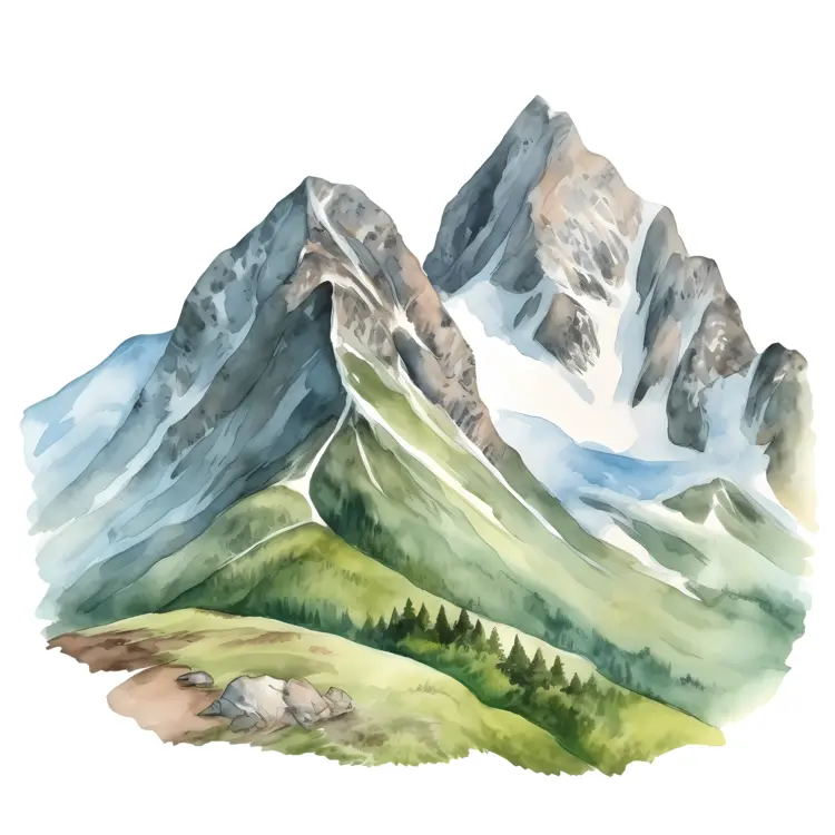 Snowy Mountain Peaks