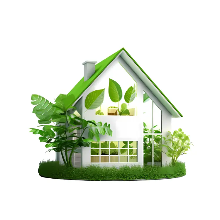 Small Cute Doodle House with Plants Inside
