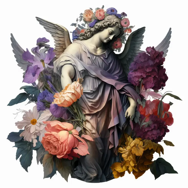 Angel with Flowers