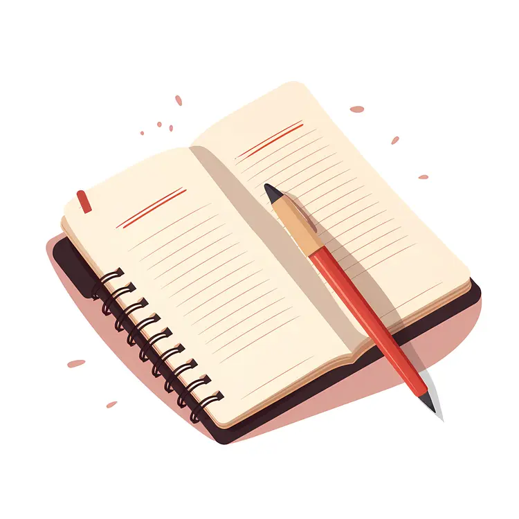 Open Notebook with Pen