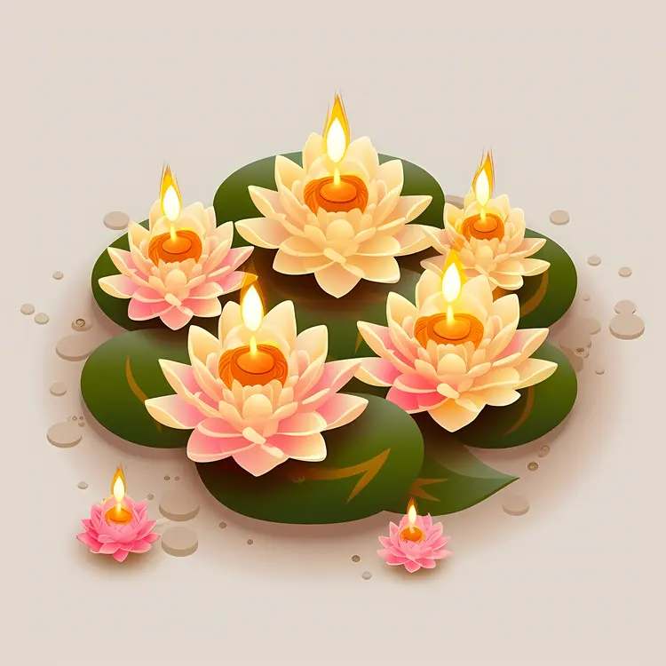 Lotus Diyas for Diwali Celebration