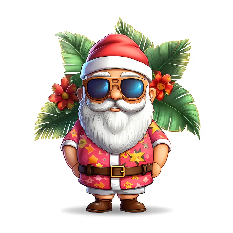 Cool Santa in Pink Shirt