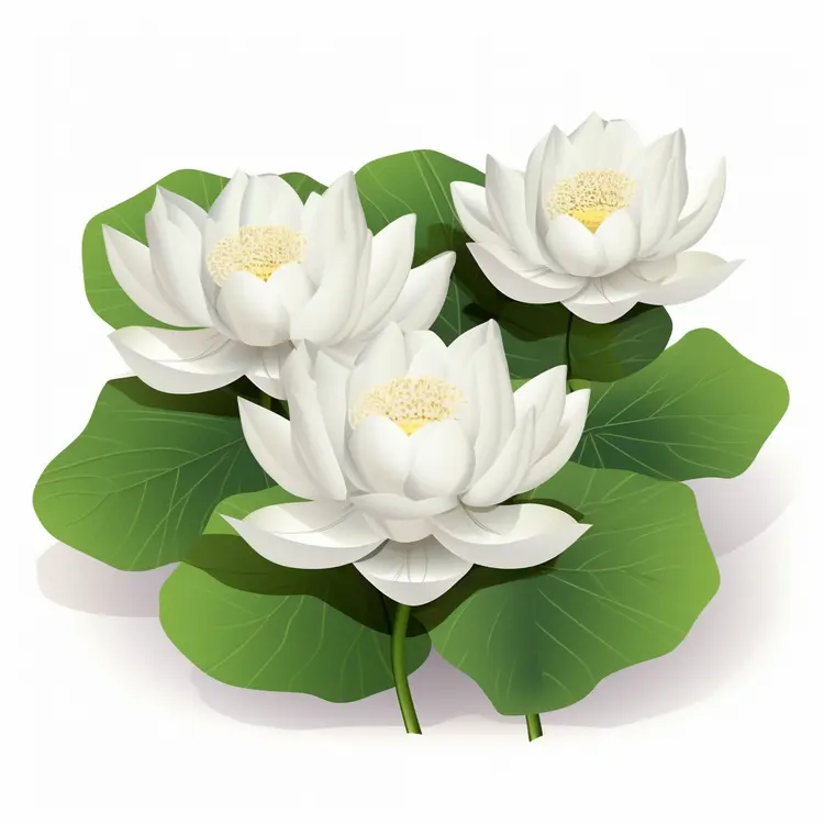 Beautiful White Lotus Flowers