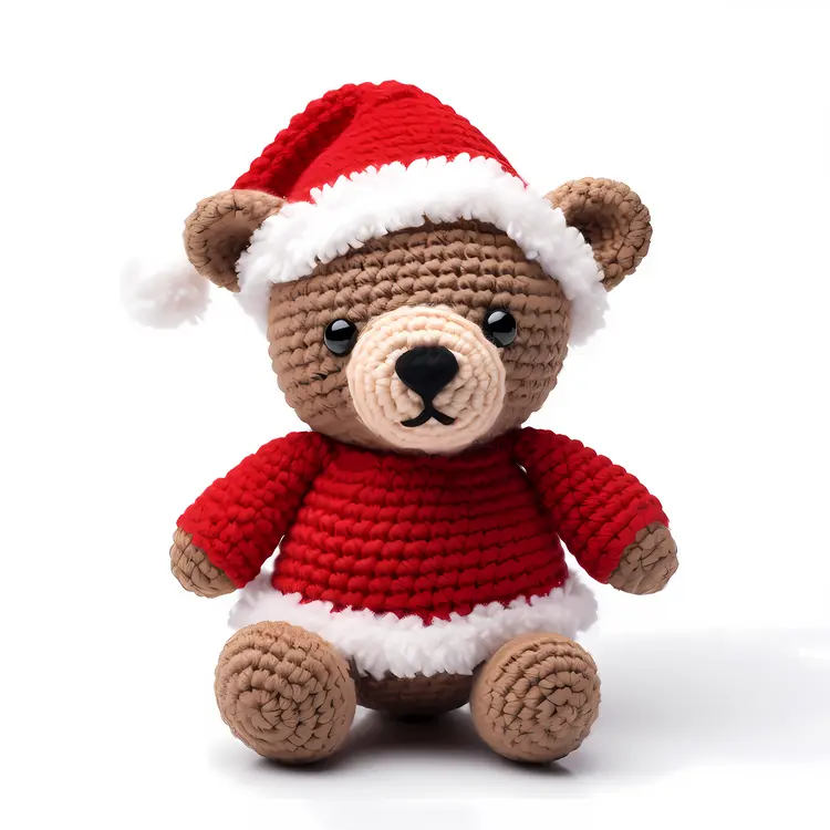 Crochet Bear with Red Hat