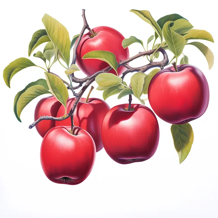 Red Apples on Branch