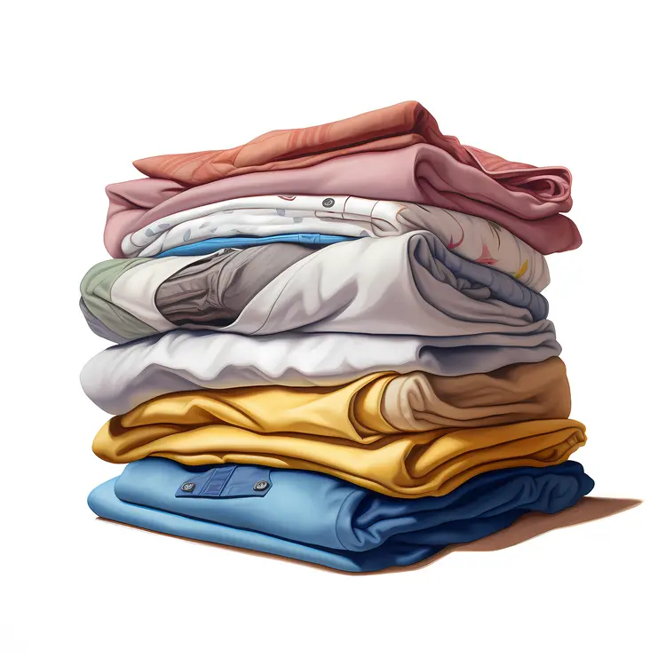Neatly Folded Stack of Clothes