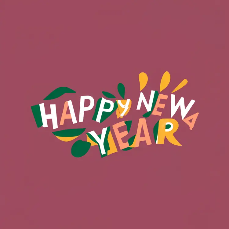 Happy New Year Greeting Card