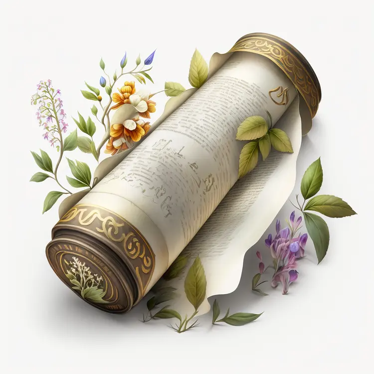 Beautiful Scroll with Floral Decorations