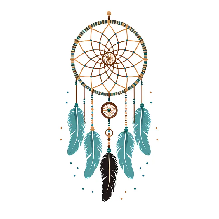 Simple Dreamcatcher with Feathers