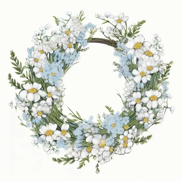 Beautiful Flower Wreath for Spring Decoration