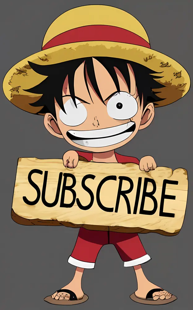 Cartoon Character Holding Subscribe Sign