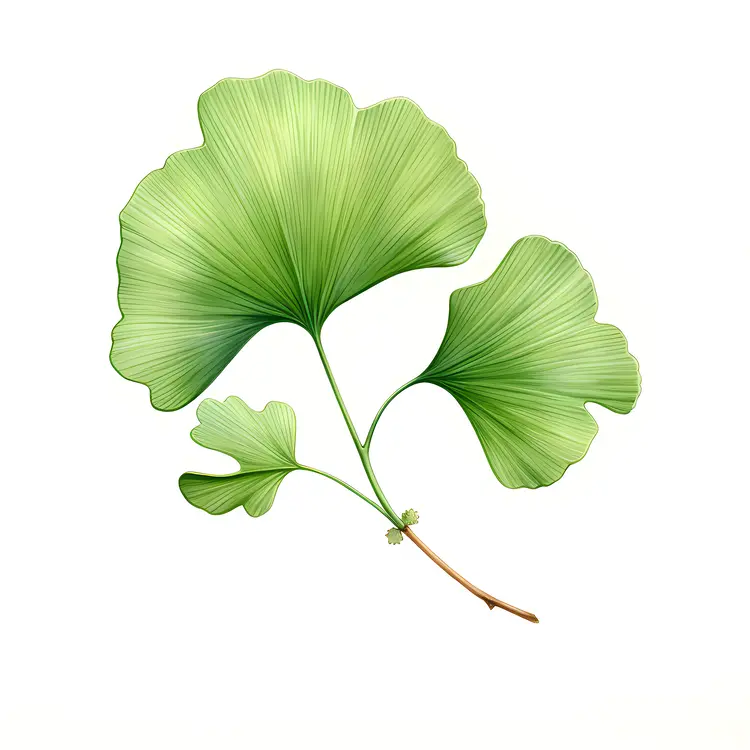 Green Ginkgo Leaves