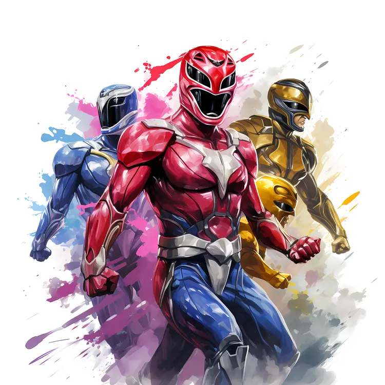 Power Rangers Team in Action