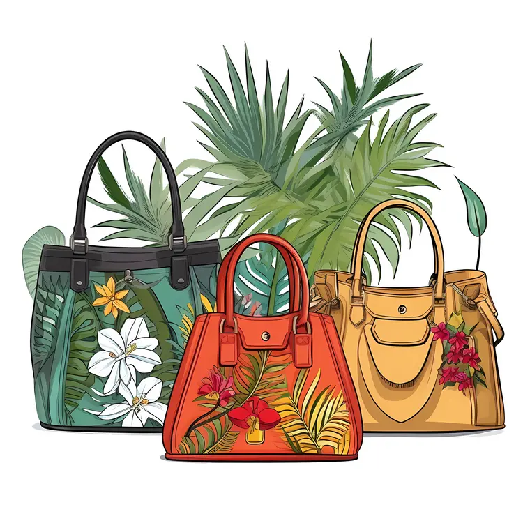 Tropical Floral Handbags Collection
