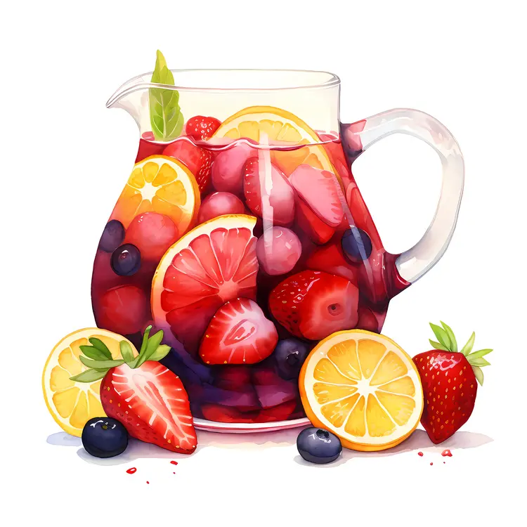 Refreshing Fruit Punch in a Pitcher