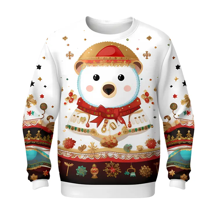 Cute Bear Design Christmas Sweater