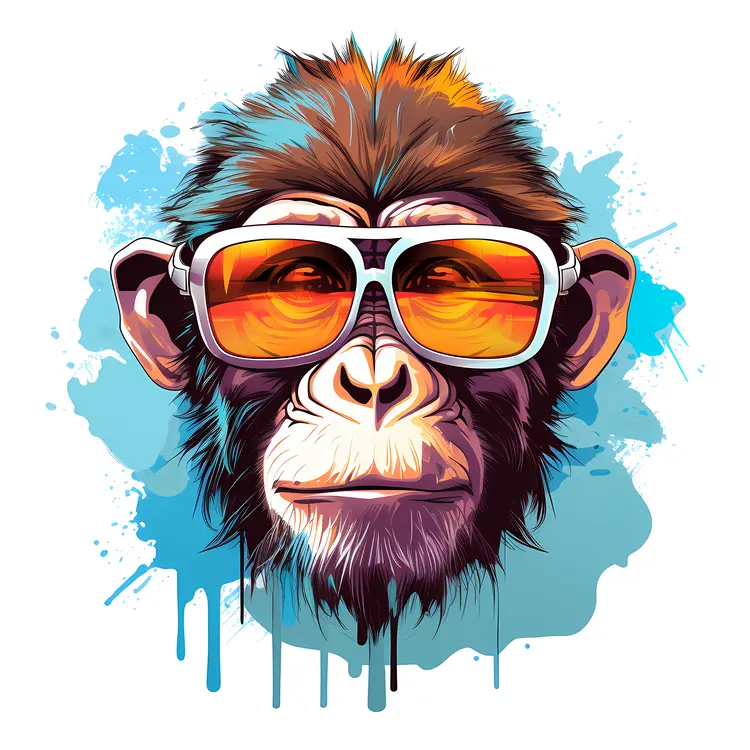 Cool Monkey with Sunglasses