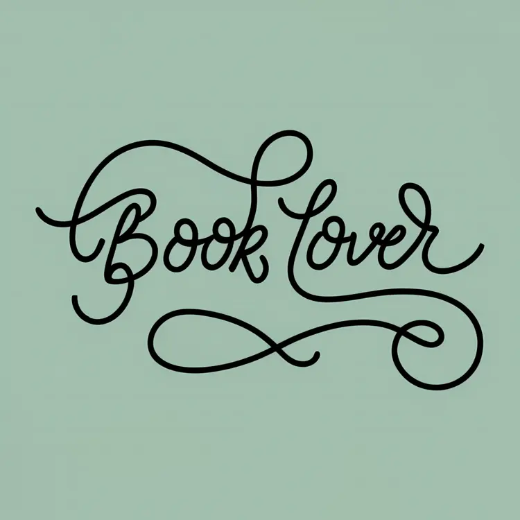 Book Lover Typography in Calligraphy Style