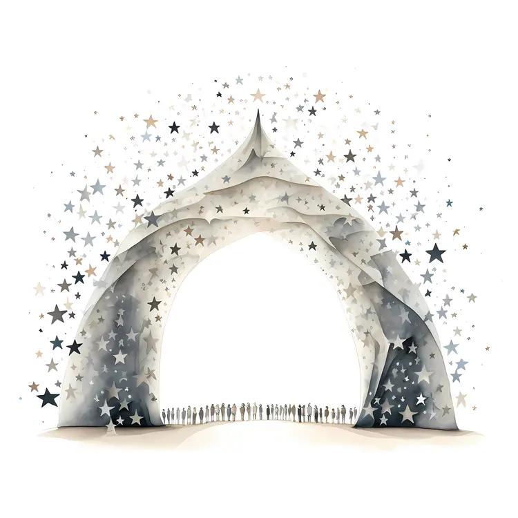 Starry Arch in a Dreamy Night Sky