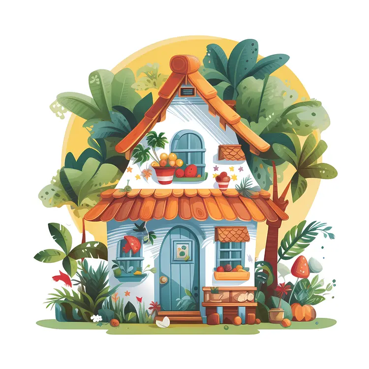 Cute tropical house