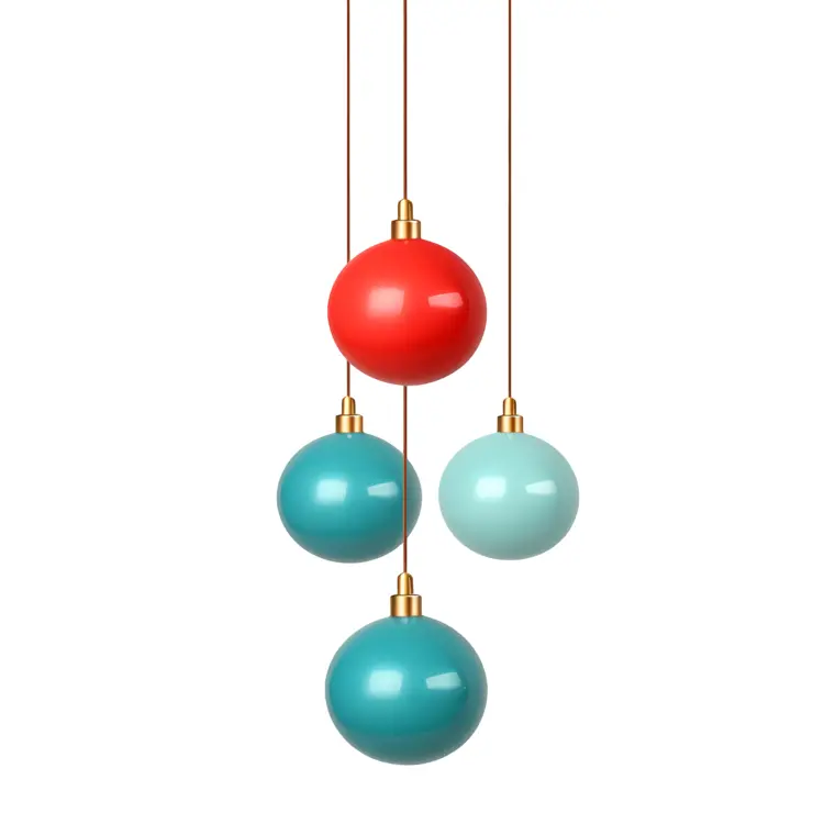 Colorful Christmas Ornaments