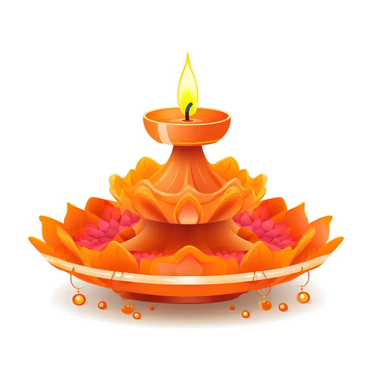 Traditional Diya Lamp for Diwali Celebration